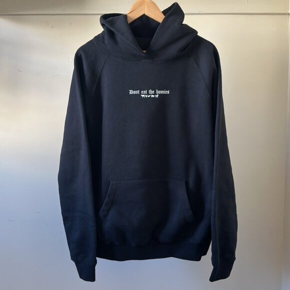 New Don't Eat The Homies DETH vegan streetwear relaxed cotton hoodie sweatshirt - Picture 5 of 15